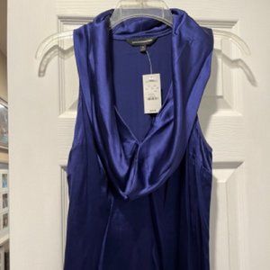 Royal blue sleeveless flowy top